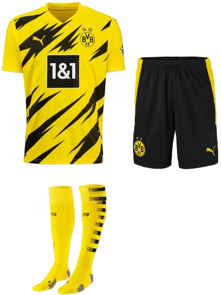 Kit adulto oficial Puma Borussia Dortmund  2020 2021 I jogador
